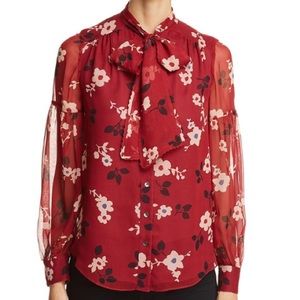 Kate Spade Camelia Chiffon Blouse Size Large